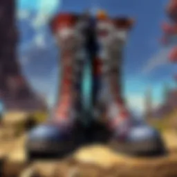 Avenger Boots displayed in an enchanting environment
