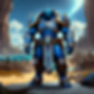 Sentinel's Vigilance Azure Watch Sentinel Gazing into Horizon