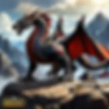 Legendary Dragon Overlooking Black Rock Mountain