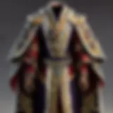 Mystical ceremonial robe with arcane symbols