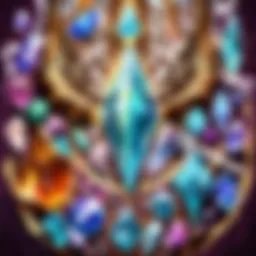 A close-up view of various channeling crystals arranged harmoniously on a natural surface.