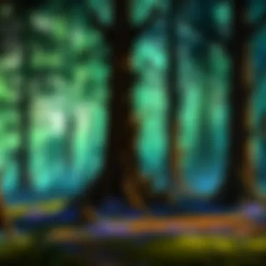 Enchanted Woods: Secrets of the Dark Forest World of Warcraft character exploring a dark enchanted forest