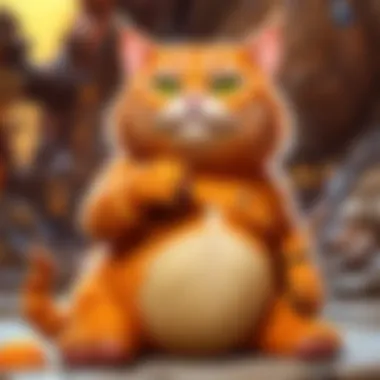 Melodic Bliss of Comfort Charming Orange Tubby Cat Purring Contently