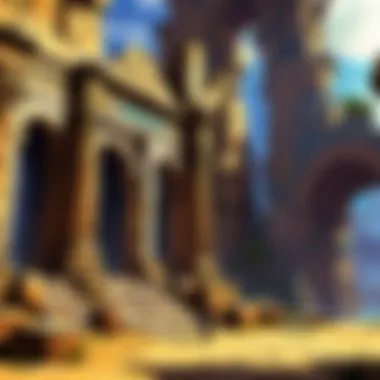 Chitara exploring ancient ruins in World of Warcraft