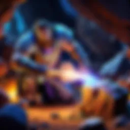 Azerothian Archaeologist Unearthing a Glowing Artifact