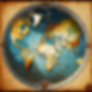 Cartographic Representation of Latitude and Longitude Illustration of Earth with latitude and longitude lines