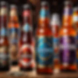 Craft beer selection at a local brewery