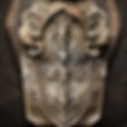 Intricately designed leather bracer showcasing fine craftsmanship