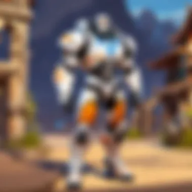 Futuristic Overwatch Hero Upgrade Cybernetic hero in futuristic armor