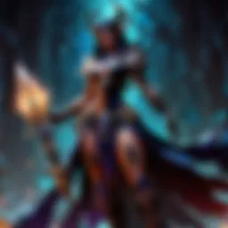 Dark Sorceress unleashing ethereal power