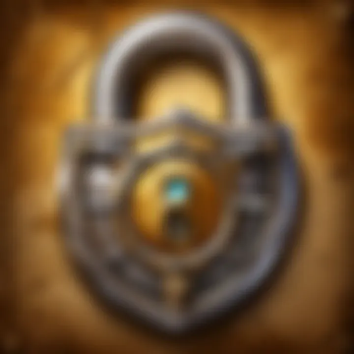 Digital Security Padlock Icon