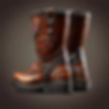 Various styles of renegade boots displayed together