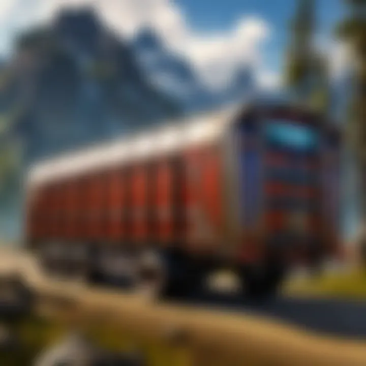 A drake trailer loaded with goods on the road, demonstrating its functionality