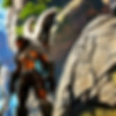 Clash of Survival An intense moment of confrontation between a hunter and their prey in a vibrant WoW environment.