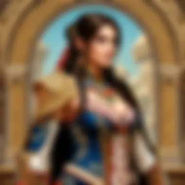 Elegant Embroidery Showcase Elegant Embroidery of a Seamstress in World of Warcraft