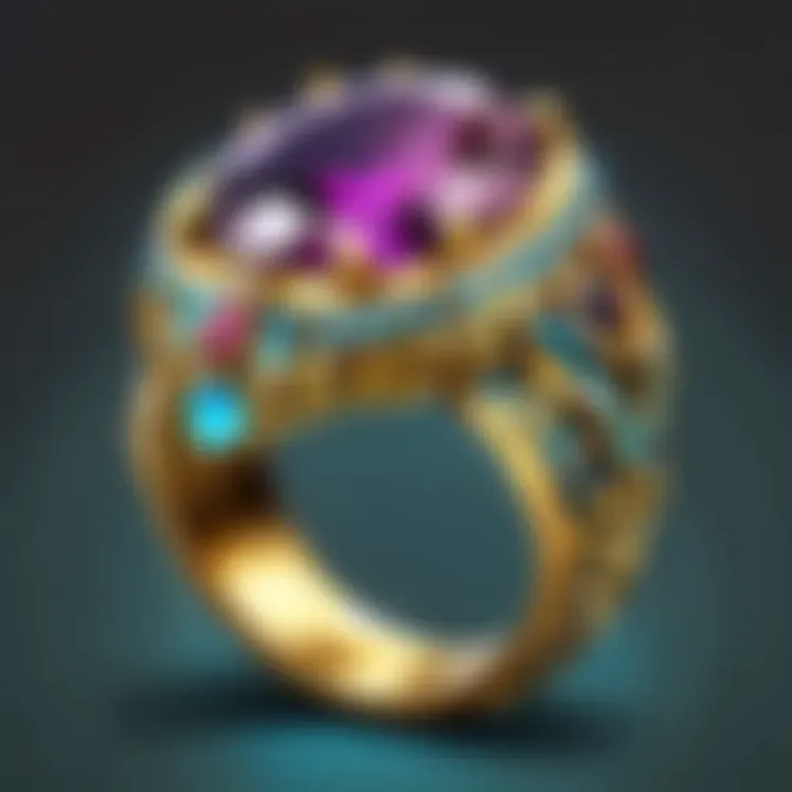 Mesmerizing Ayala Ring with Embedded Gemstones