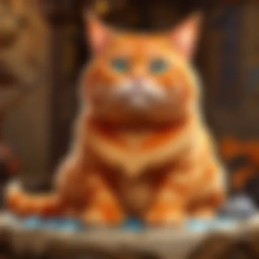 Enigmatic Orange Tubby Cat in Thought