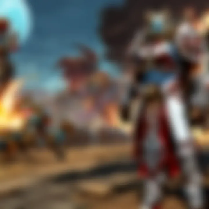 An epic battle scene enhanced by the Wow extension