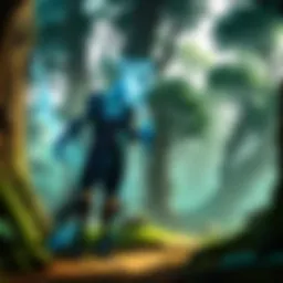 Ethereal wisps swirling in a mystical forest