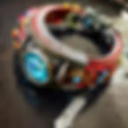 A close-up of Eye Candy LA bracelets showcasing vibrant colors and intricate designs.