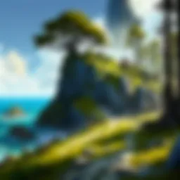 A stunning landscape of Azeroth showcasing diverse environments