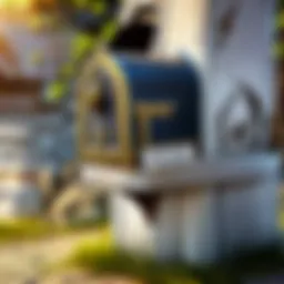 A mystical mailbox with glowing aura