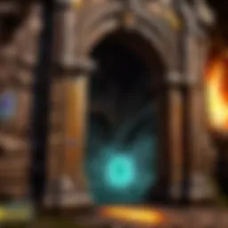 A mesmerizing view of the Dark Portal, showcasing its mystic architecture and glowing energy.