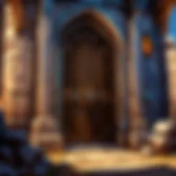 A breathtaking view of the dungeon entrance in Shadowlands