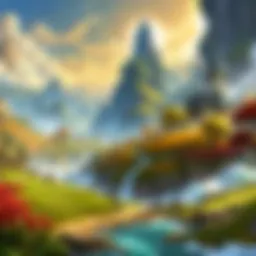 A breathtaking landscape of Elfa Classic in World of Warcraft