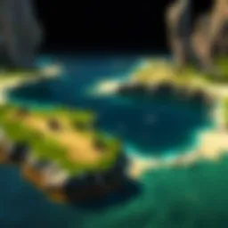 A serene fishing hole surrounded by lush landscapes