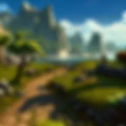 A vibrant landscape from a free WoW game setting.