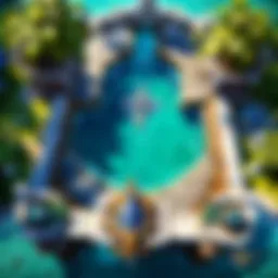 A serene view of a Motes Pool glimmering under the sun