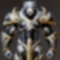 Detailed view of Panther Armor set with intricate designs