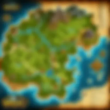 Map of Quest Locations A strategic map displaying various quest locations within a specific region of Azeroth.