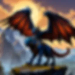A majestic mount soaring through the skies of Shadowlands.