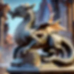 Intricately carved dragon statue showcasing ancient craftsmanship