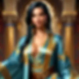 Luxurious silky robe draped elegantly on a chair