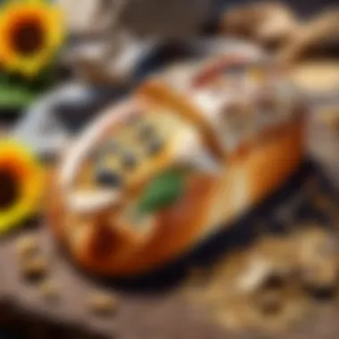 Artisanal Baked Bread with Sunflower Seeds Sunflower Seeds in Artisanal Baked Bread
