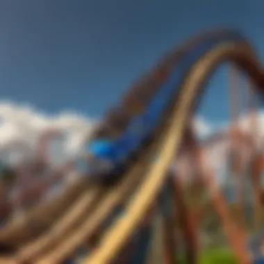 Thrilling Roller Coaster at Six Flags Thrilling roller coaster at Six Flags