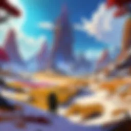 A vibrant landscape of a fantasy world in a multiplayer game