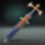 Detailed view of the Nerf Vantage Sword showcasing its intricate design.