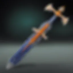 Detailed view of the Nerf Vantage Sword showcasing its intricate design.