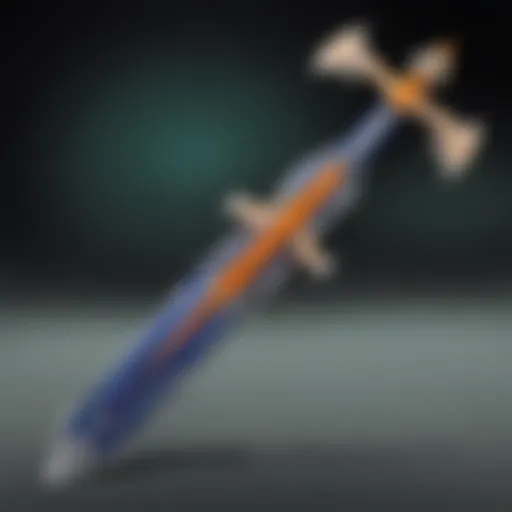 Detailed view of the Nerf Vantage Sword showcasing its intricate design.