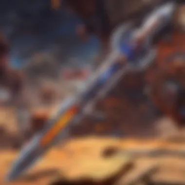 Gameplay scene highlighting the Nerf Vantage Sword in action within the World of Warcraft.