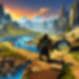 A scenic view of the iconic landscape in World of Warcraft