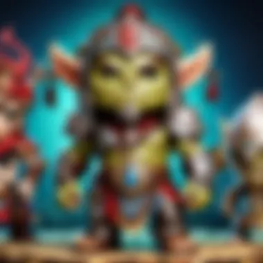 Funko Pop! Figures Enhancing World of Warcraft Lore Artistic representation of Funko Pop! figures enhancing the World of Warcraft lore