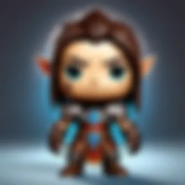 Rare Funko Pop! Character from World of Warcraft Close-up shot of a rare Funko Pop! character from World of Warcraft