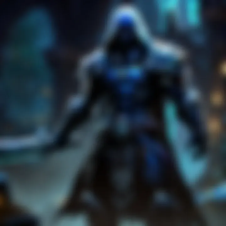 An illustration depicting the Midnight Rogue in a shadowy forest setting
