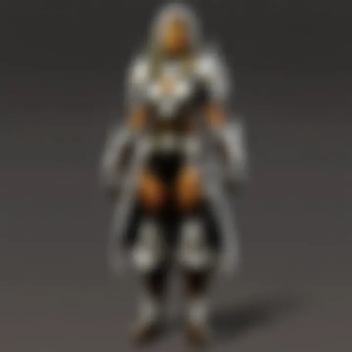 A close-up of the Midnight Rogue's unique weaponry and armor