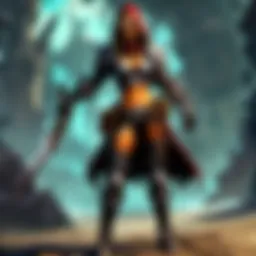 A shadowy Rogue character poised for action, ready to strike.